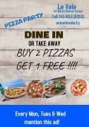 Buy 2 Pizzas & Get 1 Free!