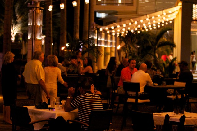 Outside of Abacus Cayman Night time