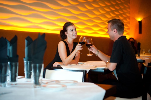 Couple Drinking Wine at Abacus Cayman