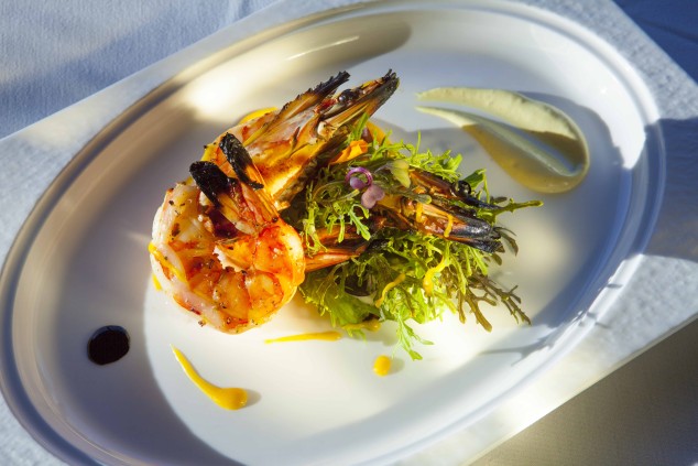  Blue Cilantro Shrimp Dish 