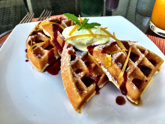  Seven Breakfast Waffles and ice cream 
