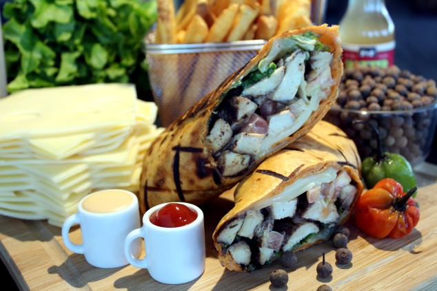  Sharkeez Chicken Wrap with Fries 
