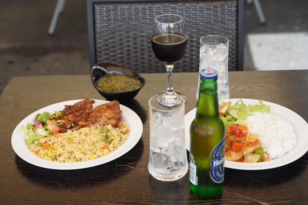  Singh's Roti Shop Cayman Food Plates and Drinks 