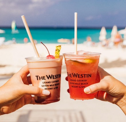  Westin Cayman Drinks overlooking the Ocean 
