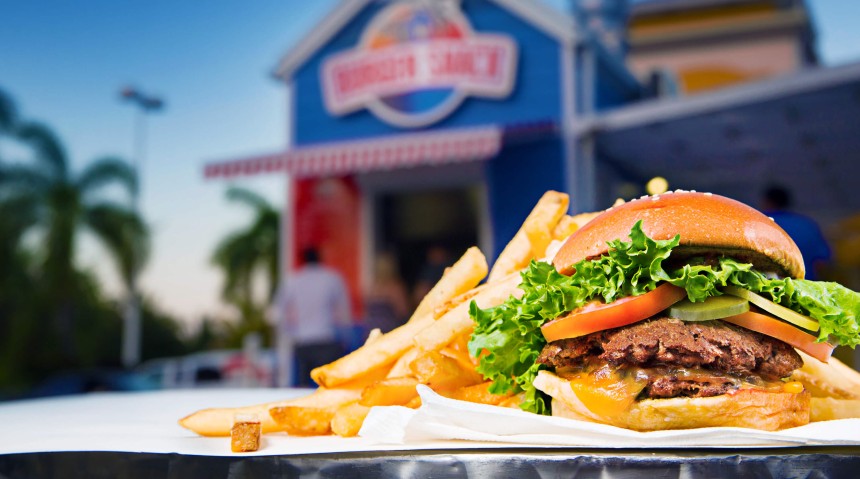Burger Shack Cayman Burger and Fries